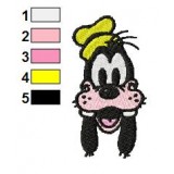 Goofy Face Embroidery Design